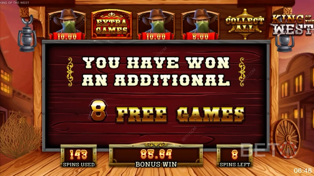 Vinna free spins i King of the West