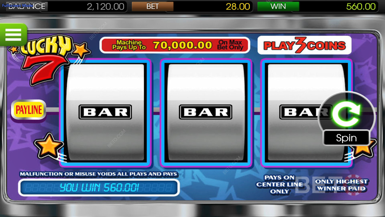 Lucky 7 Betsoft Granskning av BETO Slots