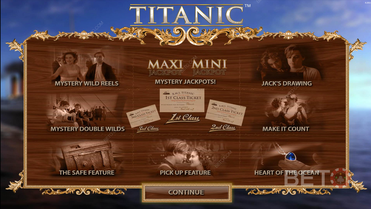 Njut av många funktioner i Titanic videoslot