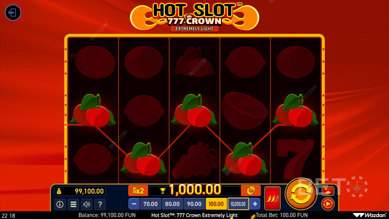 Het spelautomat: 777 Crown Extremely Light Review av BETO Slots