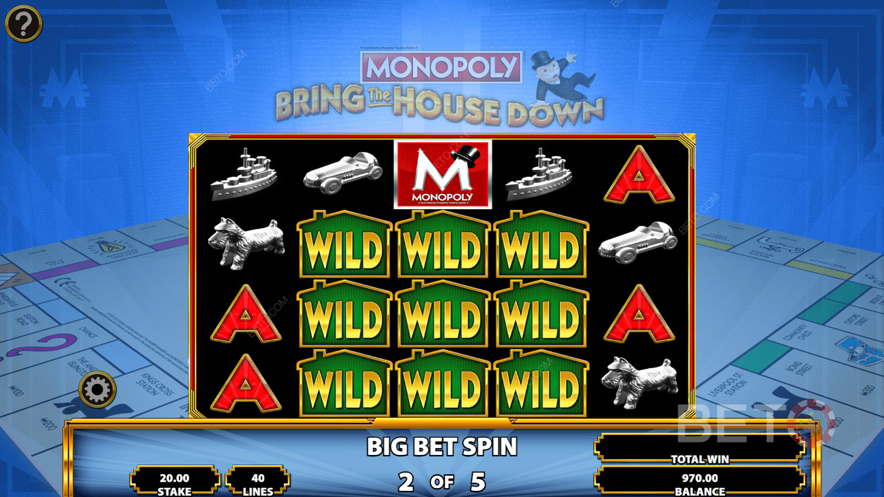 Speciella wilds i Monopoly: Bring the House Down