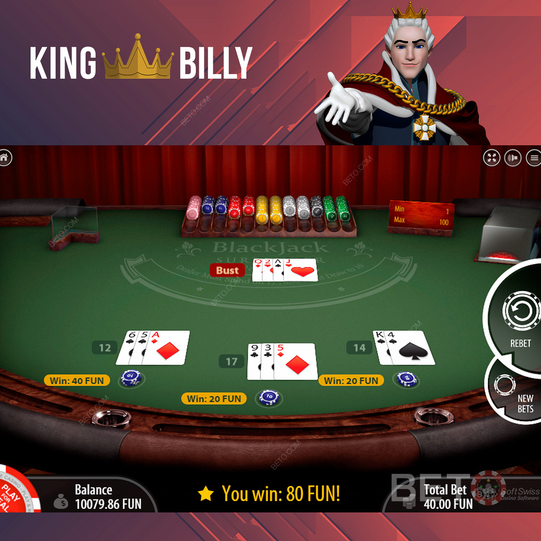 Njut av populära bordsspel på King Billy Casino