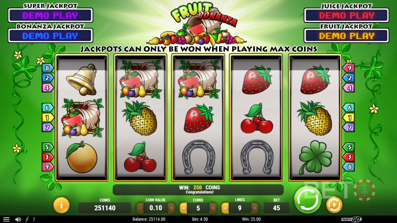 Fruit Bonanza Spela Gratis