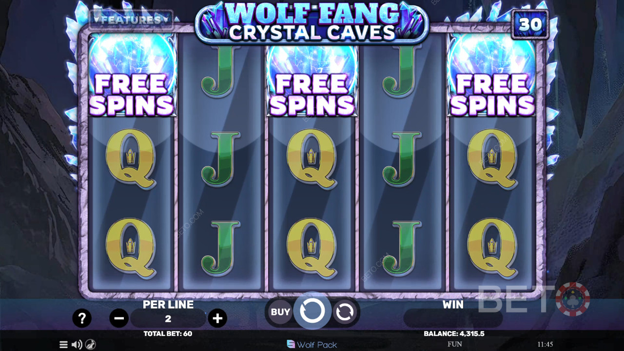 Wolf Fang - Crystal Caves Spela Gratis