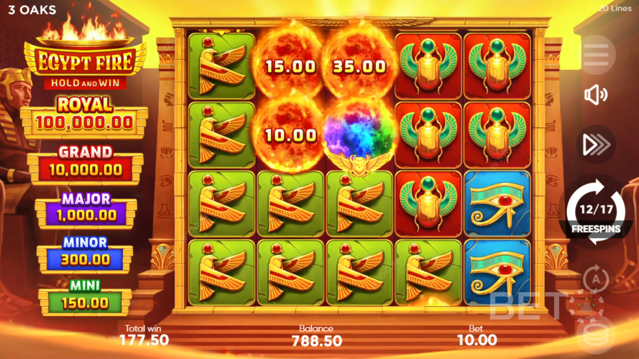 Bonusfunktioner förklaras i Egypt Fire av 3 Oaks Gaming