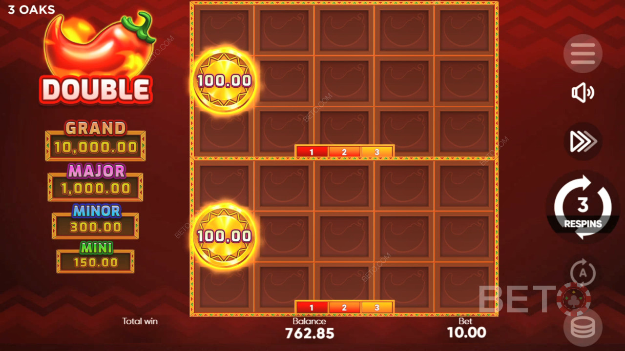Vinn 1 000 gånger din insats i spelautomaten 3 Hot Chillies!