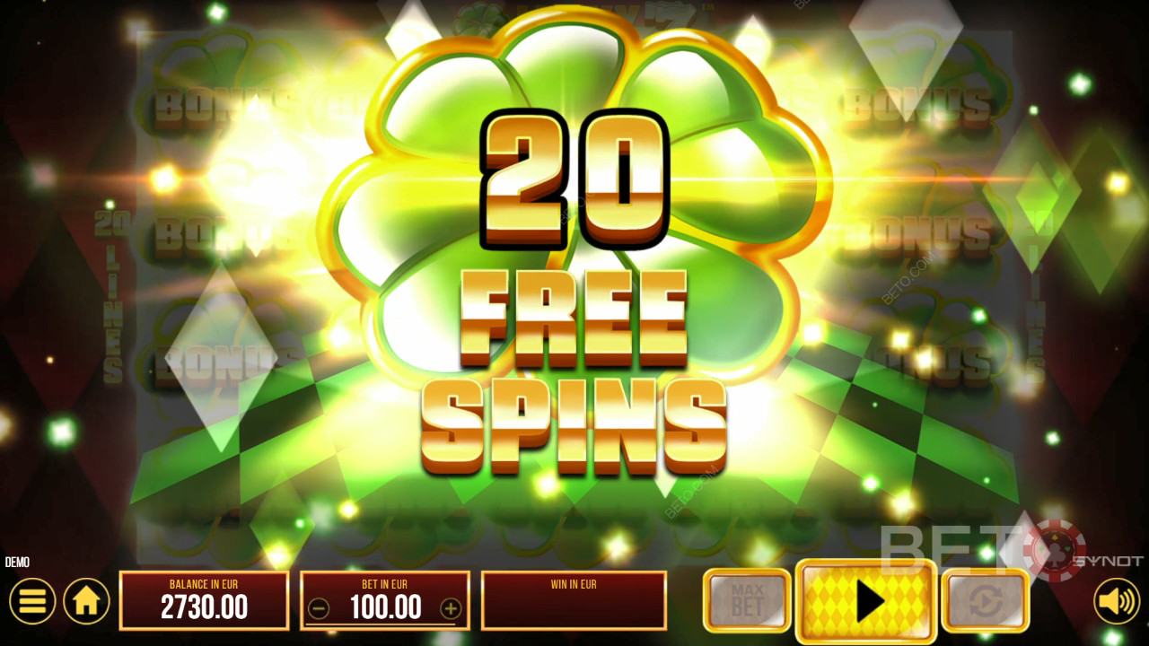 Vinn 500 gånger din insats i Lucky 77 Video Slot!