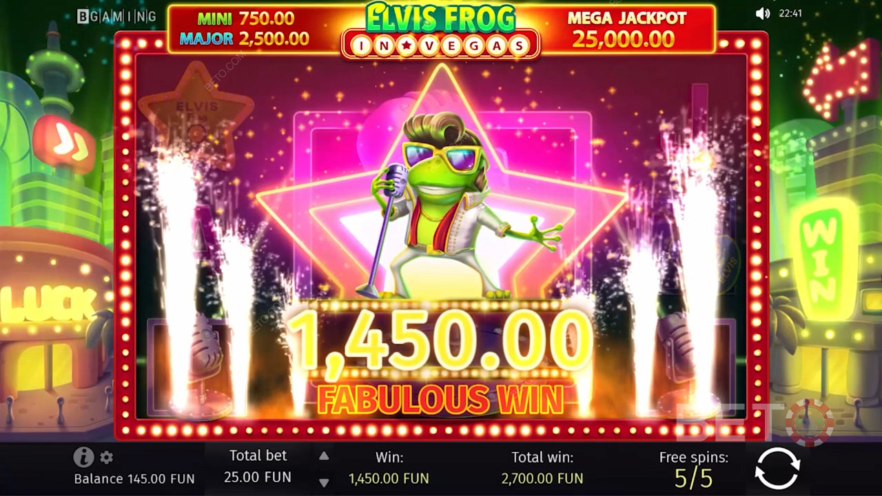 Bli Las Vegas nästa stora superstjärna i den nya Elvis Frog Casino Slot