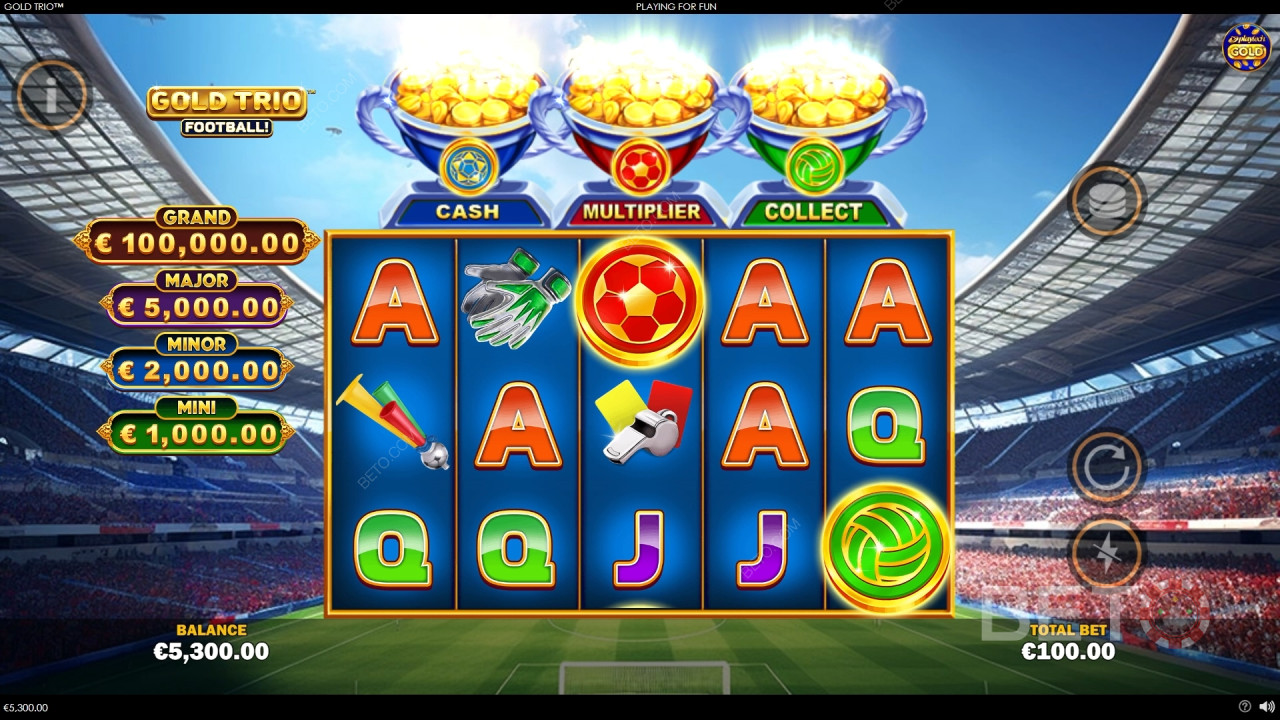 Guldtrion: Fotboll! Granskning av BETO Slots