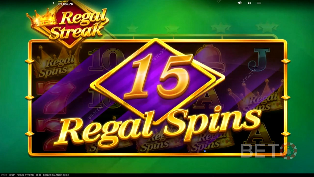 Regal Streaks speciella regal spins