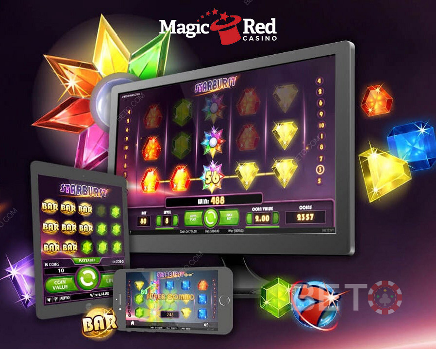Börja spela gratis på MagicRed mobilcasino.