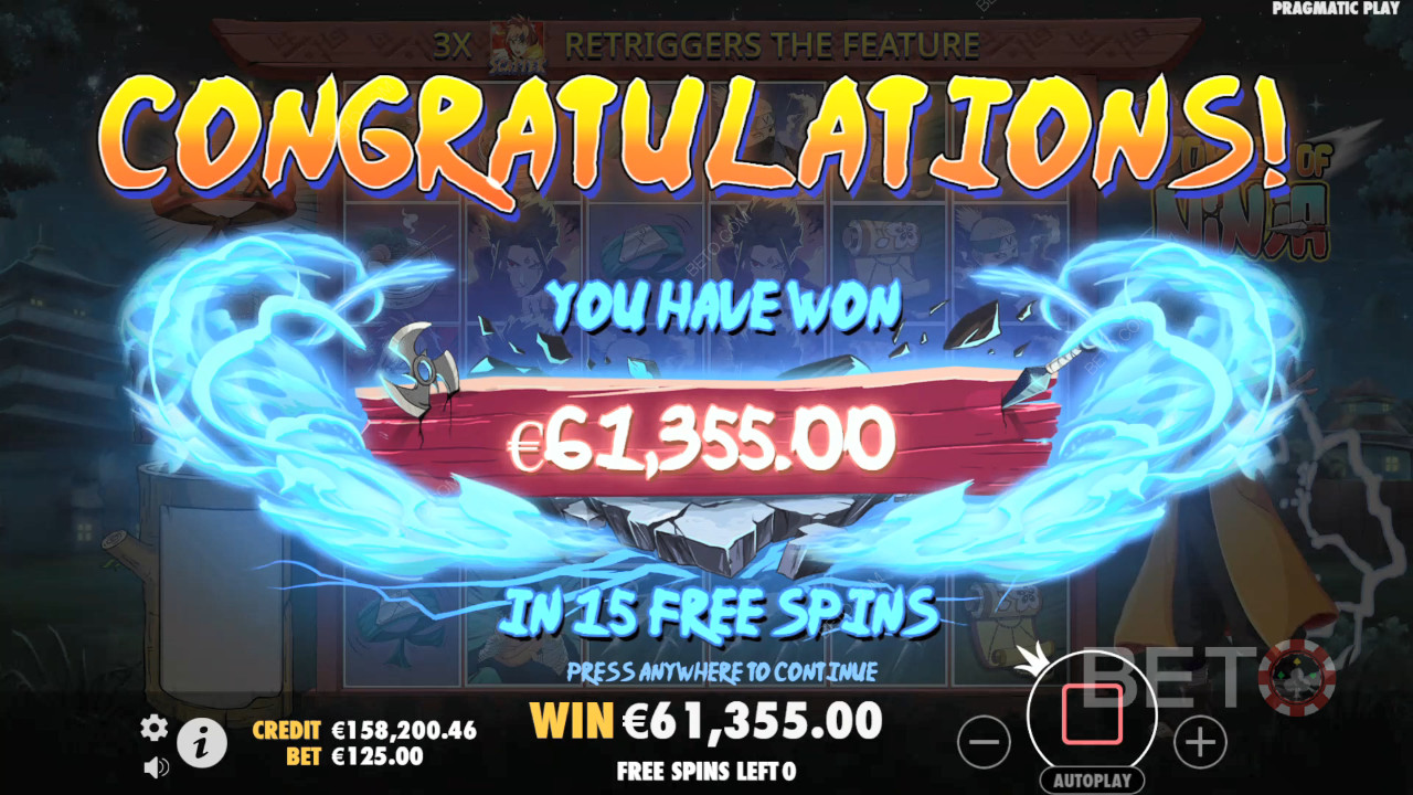 Vinn 5 000 gånger din insats i Power of Ninja Video Slot!