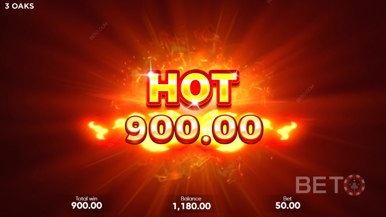 Vinn 500 gånger din insats i Coin Up: Hot Fire spelautomat!
