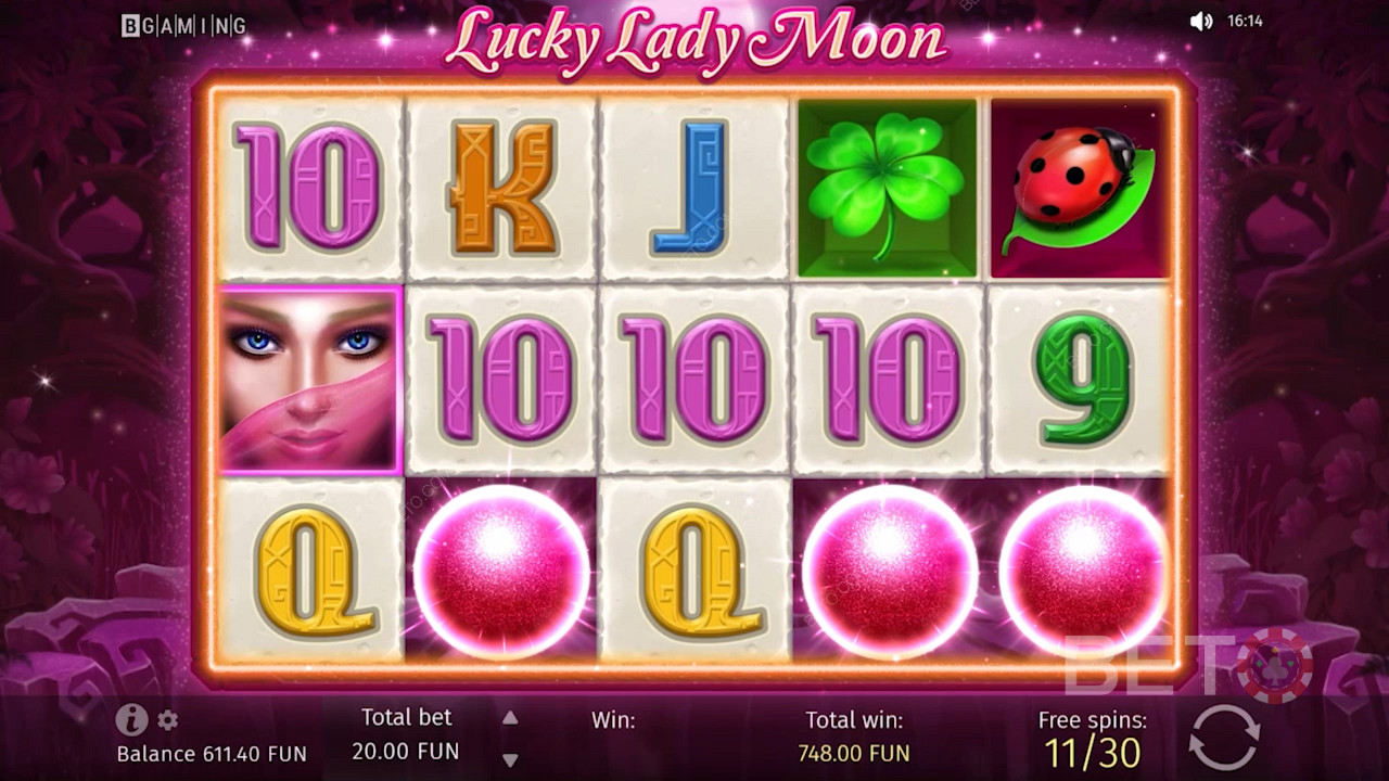 Lucky Lady Moon slot är enkel och lätt att förstå för de flesta nybörjare.