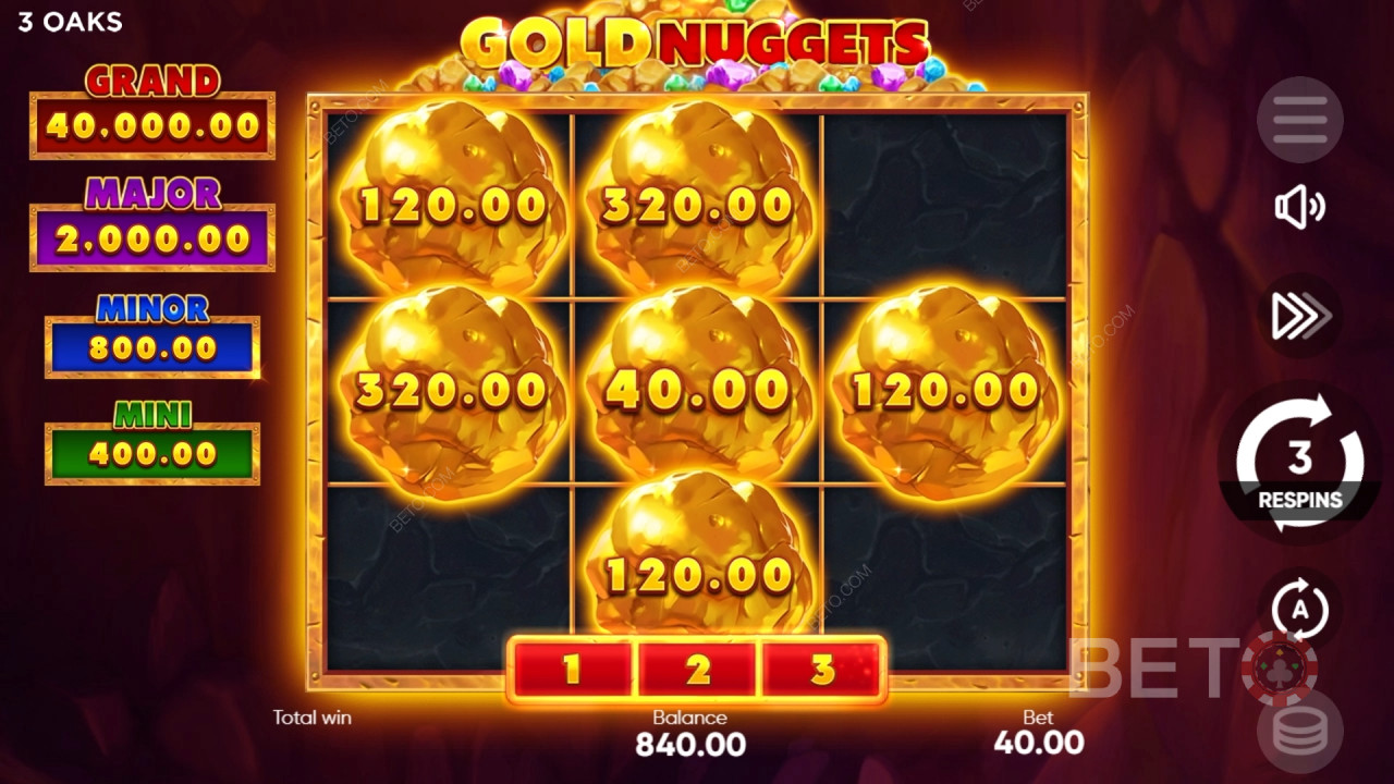 Gold Nuggets (3 Oaks) Spela Gratis
