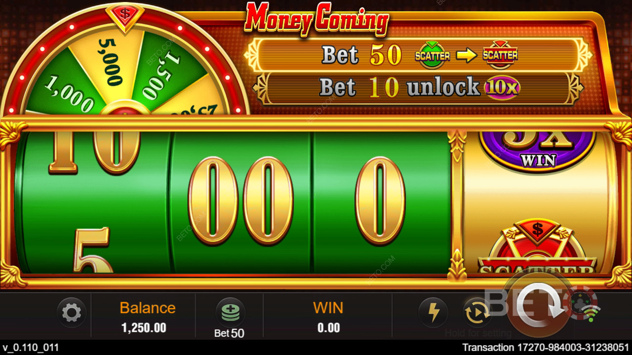 Utlåtande för Money Coming Video Slot