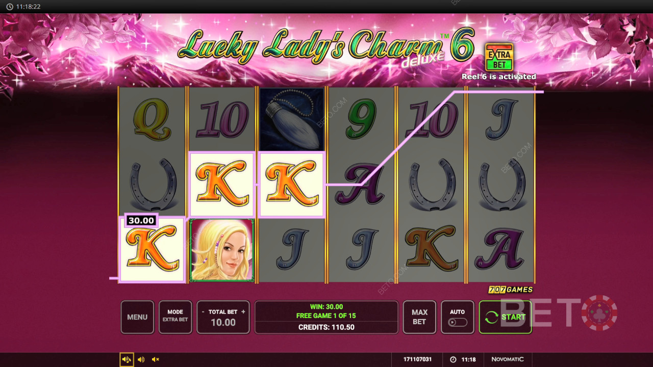 Vinn 12 804 gånger din insats i Lucky Lady
