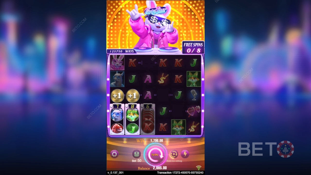 Party Star: En spelautomat online Ska du snurra den?