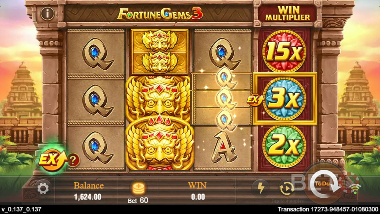 Bonusfunktioner förklaras i Fortune Gems 3 av TaDa Gaming