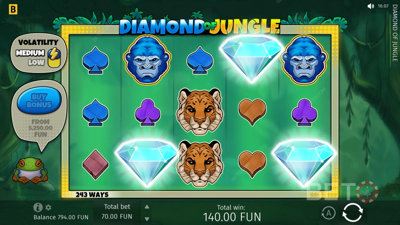 Diamond Of Jungle Spela Gratis