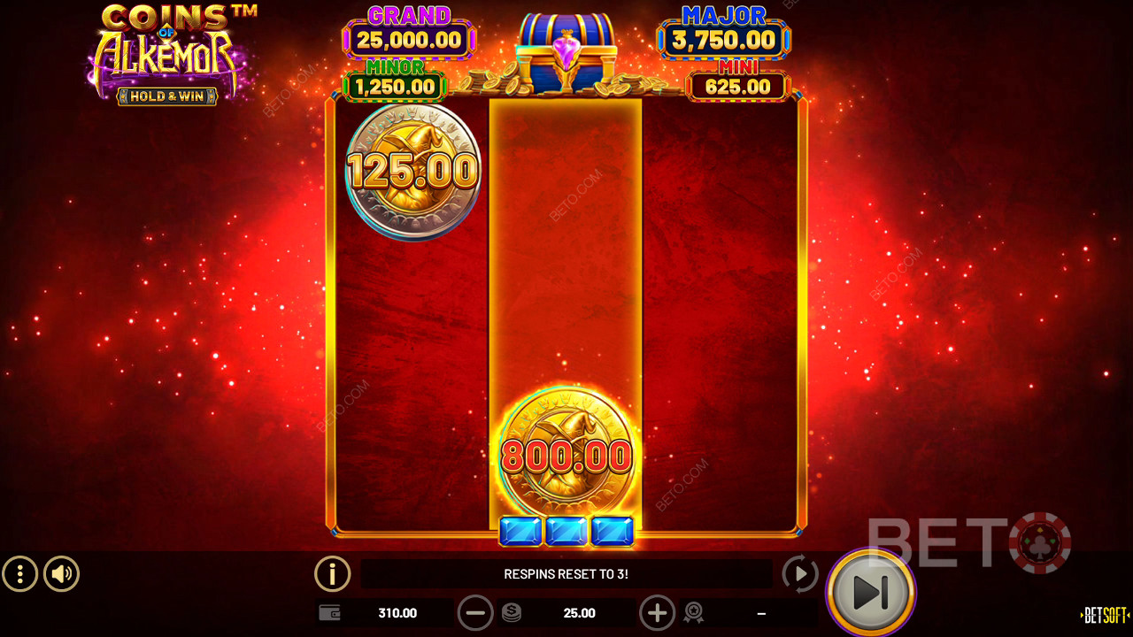 Vinn 3 600 gånger din insats i Coins of Alkemor - Hold & Win Slot!