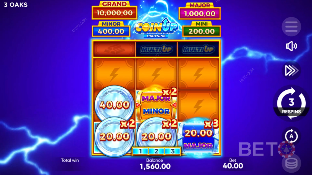 Utlåtande för Coin Up: Blixt online slot