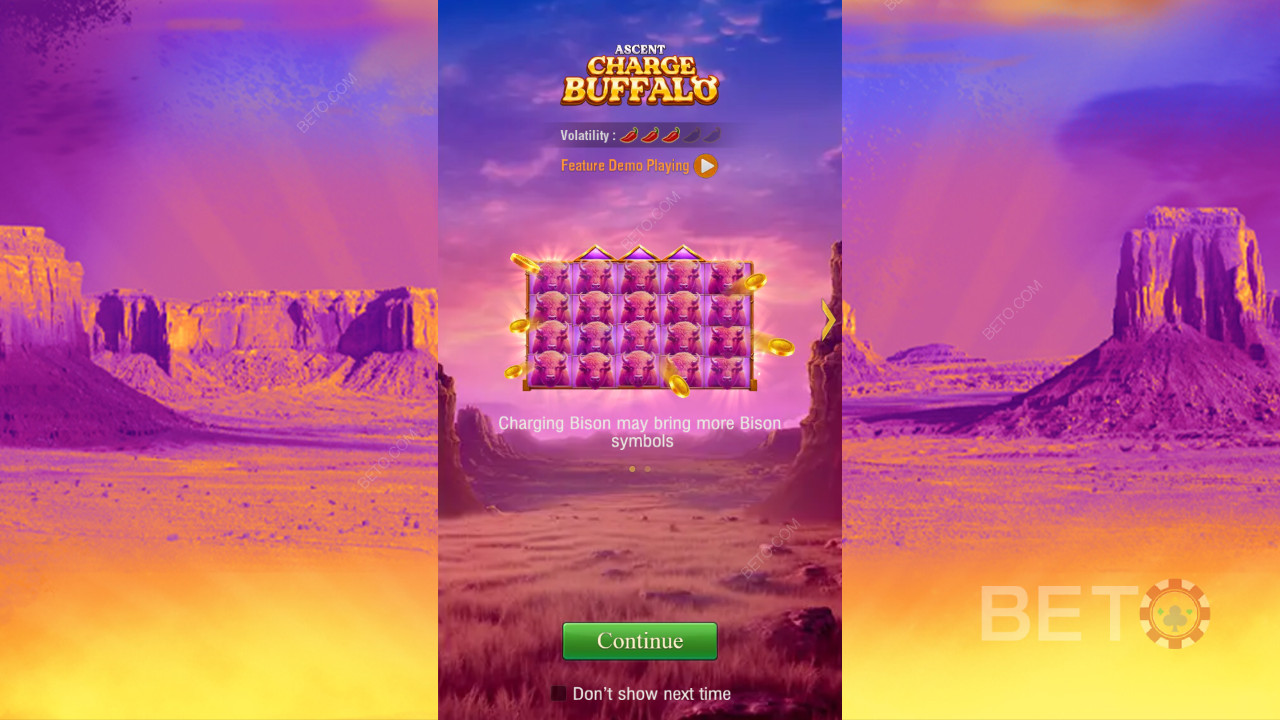 Bonusfunktioner förklaras i Charge Buffalo-Ascent av TaDa Gaming