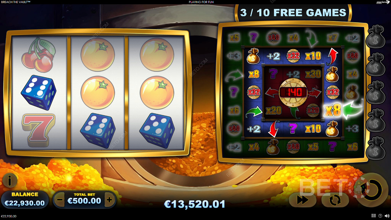 Bonusfunktioner förklaras i Breach The Vault av Playtech