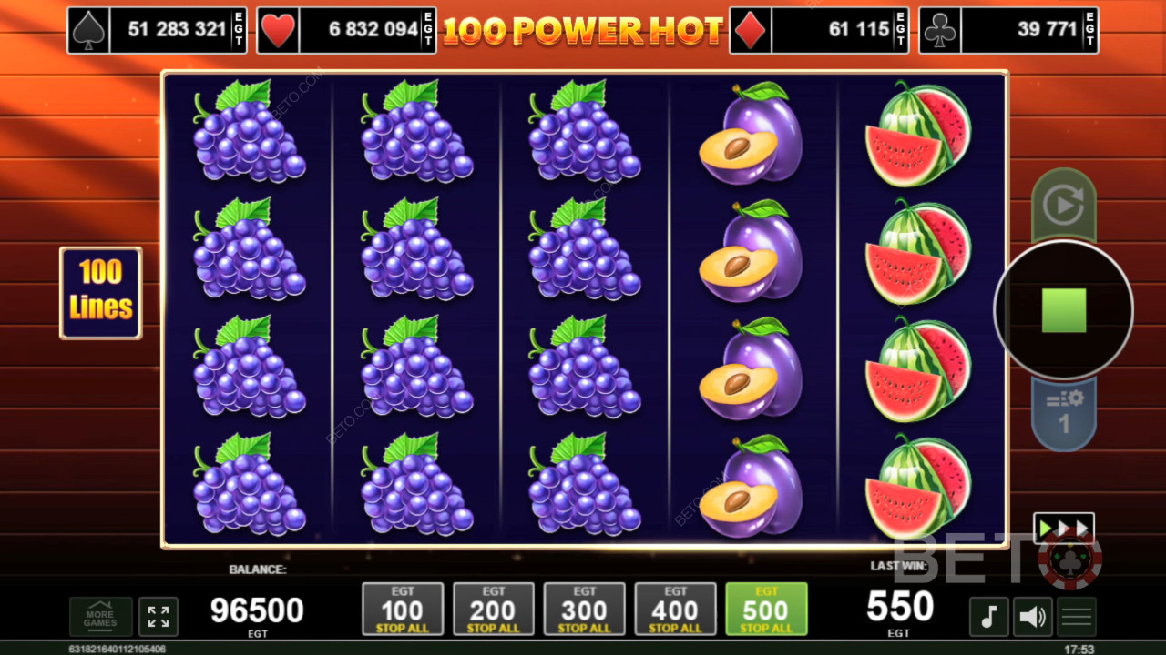 100 Power Hot Review av BETO Slots