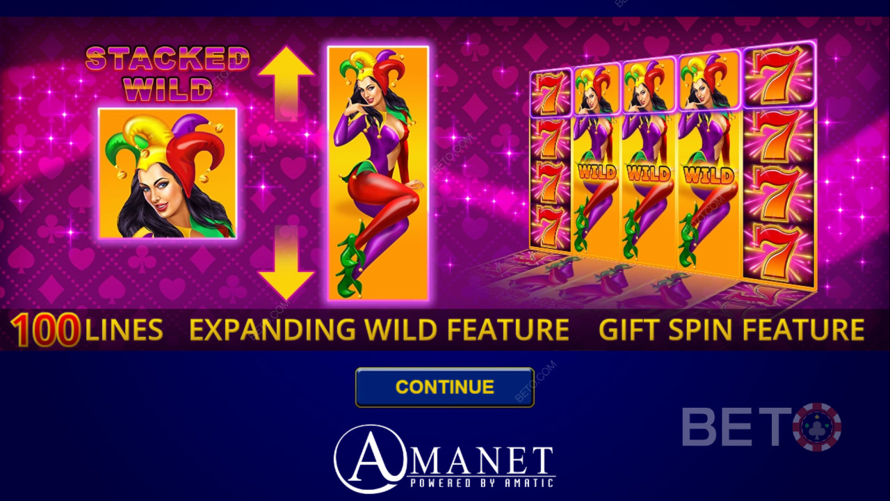 Vinn 11 666 gånger din insats i Lucky Joker 100 Extra Gifts Slot!