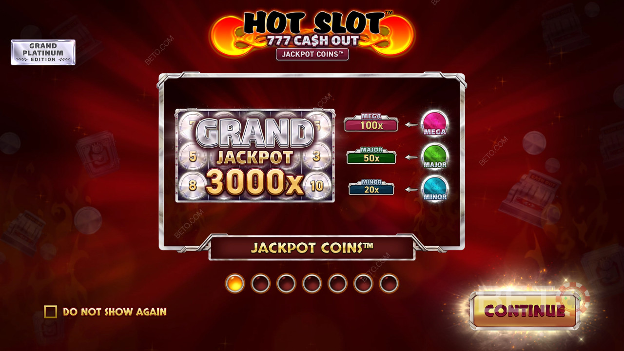 Bonusfunktioner förklarade i Hot Slot: 777 Cash Out Grand Platinum Edition av Wazdan