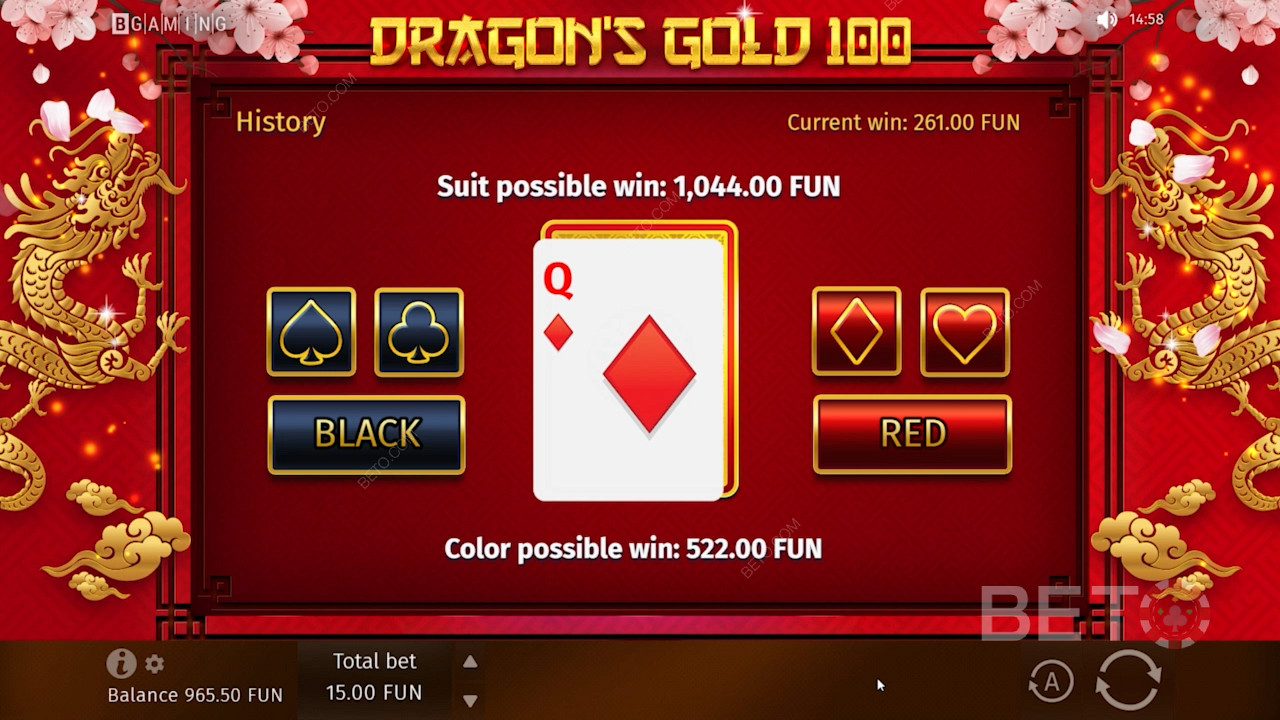 Special Gamble-bonus i Dragon
