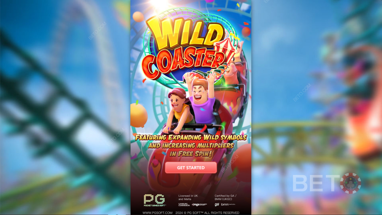 Vinn 16 465 gånger din insats i Wild Coaster Video Slot!