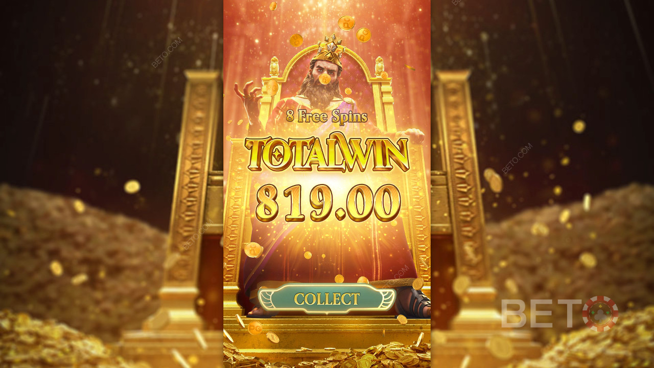 Vinn 2,318 gånger din insats i Midas Fortune Slot Online!