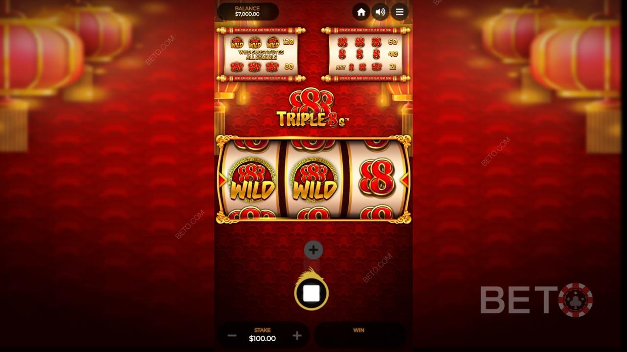 Triple 8s recension av BETO Slots