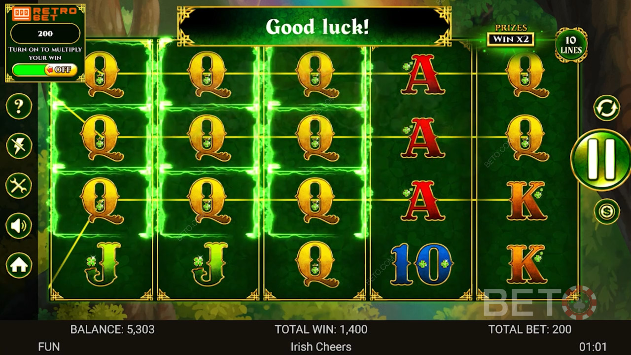Irish Cheers Granskning av BETO Slots