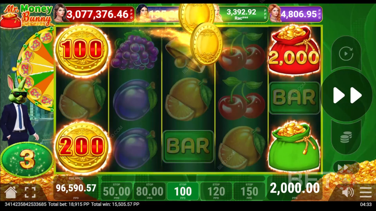 Vinn 3 500 gånger din insats i Money Bunny Video Slot!