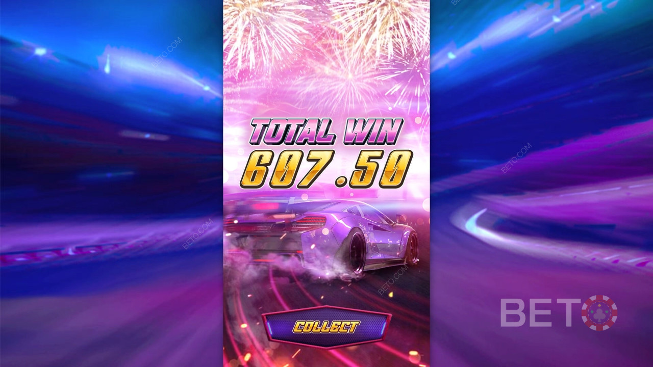 Vinn 8 345 gånger din insats i Speed Winner Video Slot!