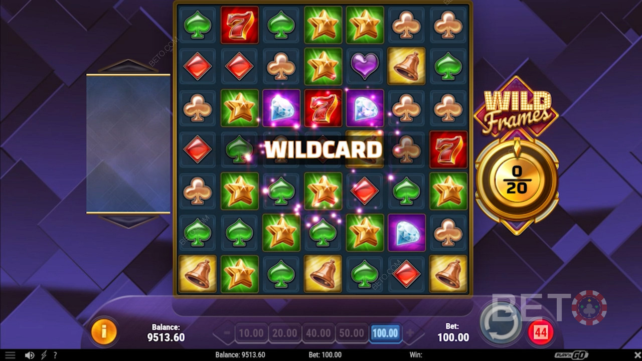 Wildcard-bonus i Wild Frames online-slot