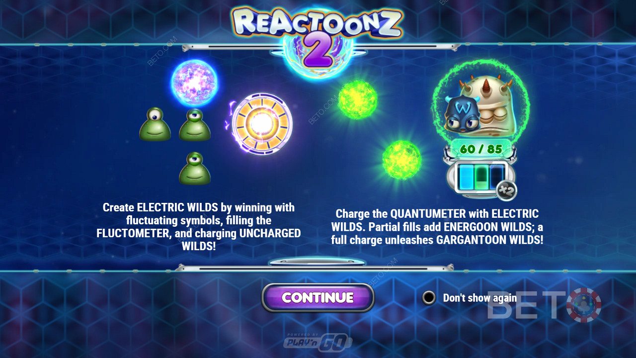 Njut av flera vinster i rad tack vare kraftfulla Wilds och funktioner - Reactoonz 2 från Play n GO