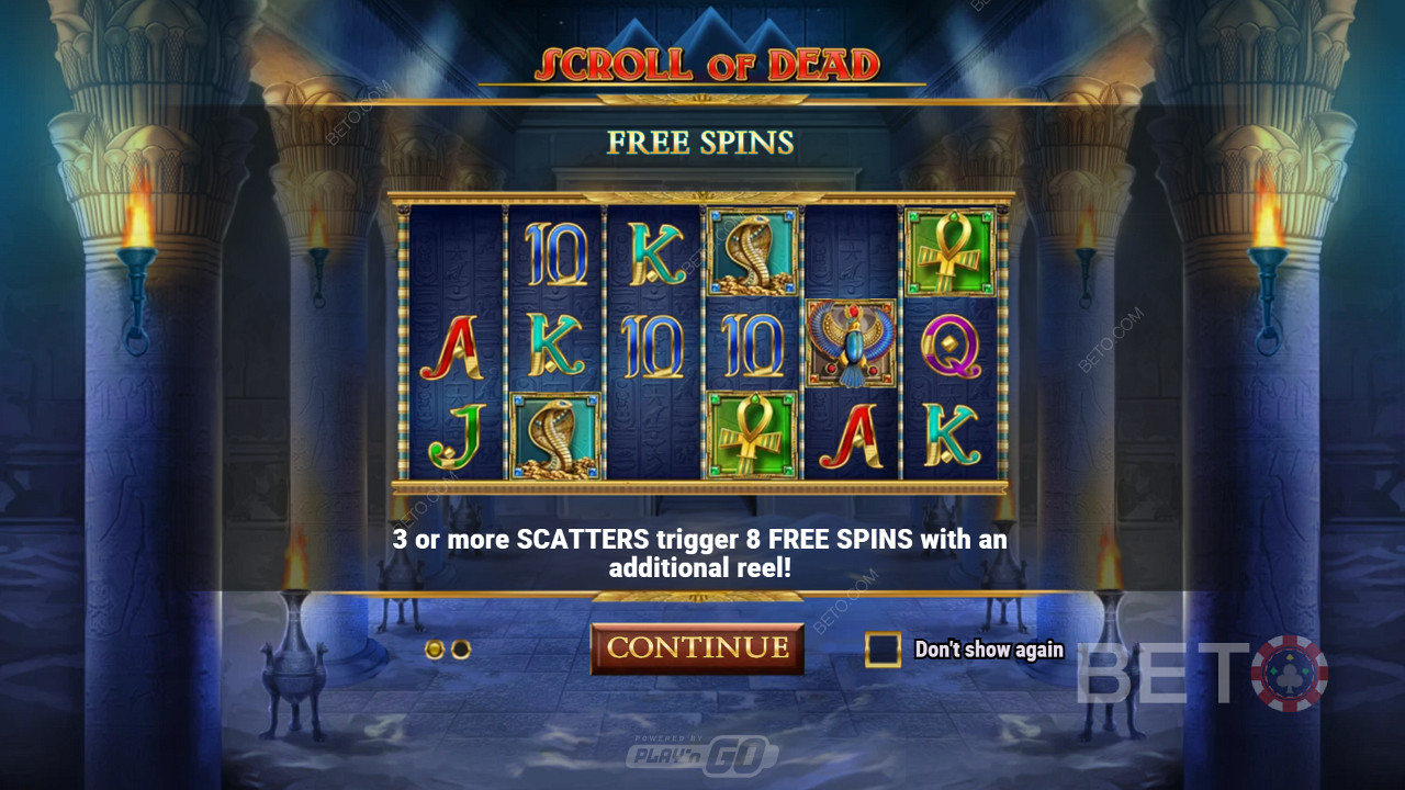 När du aktiverar Free Spins-läget får du också 8 bonusspinn.