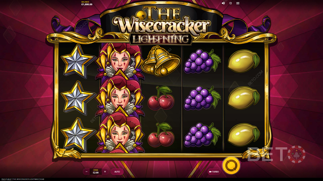 Subtil bakgrund och enkel grafik i The Wisecracker Lightning