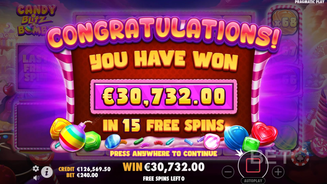 Bonusfunktioner förklarade i Candy Blitz Bombs av Pragmatic Play