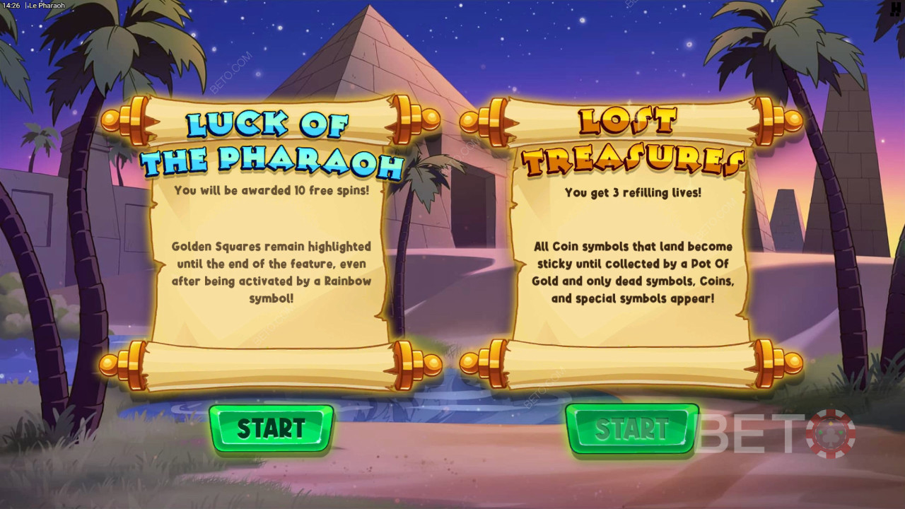 Vinn 15 000 gånger din insats i Le Pharaoh Video Slot!