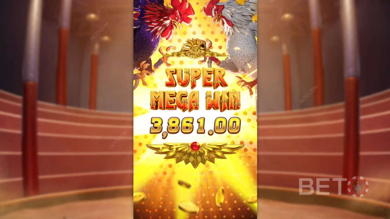 Vinn 20 000 gånger din insats i Rooster Rumble Video Slot!