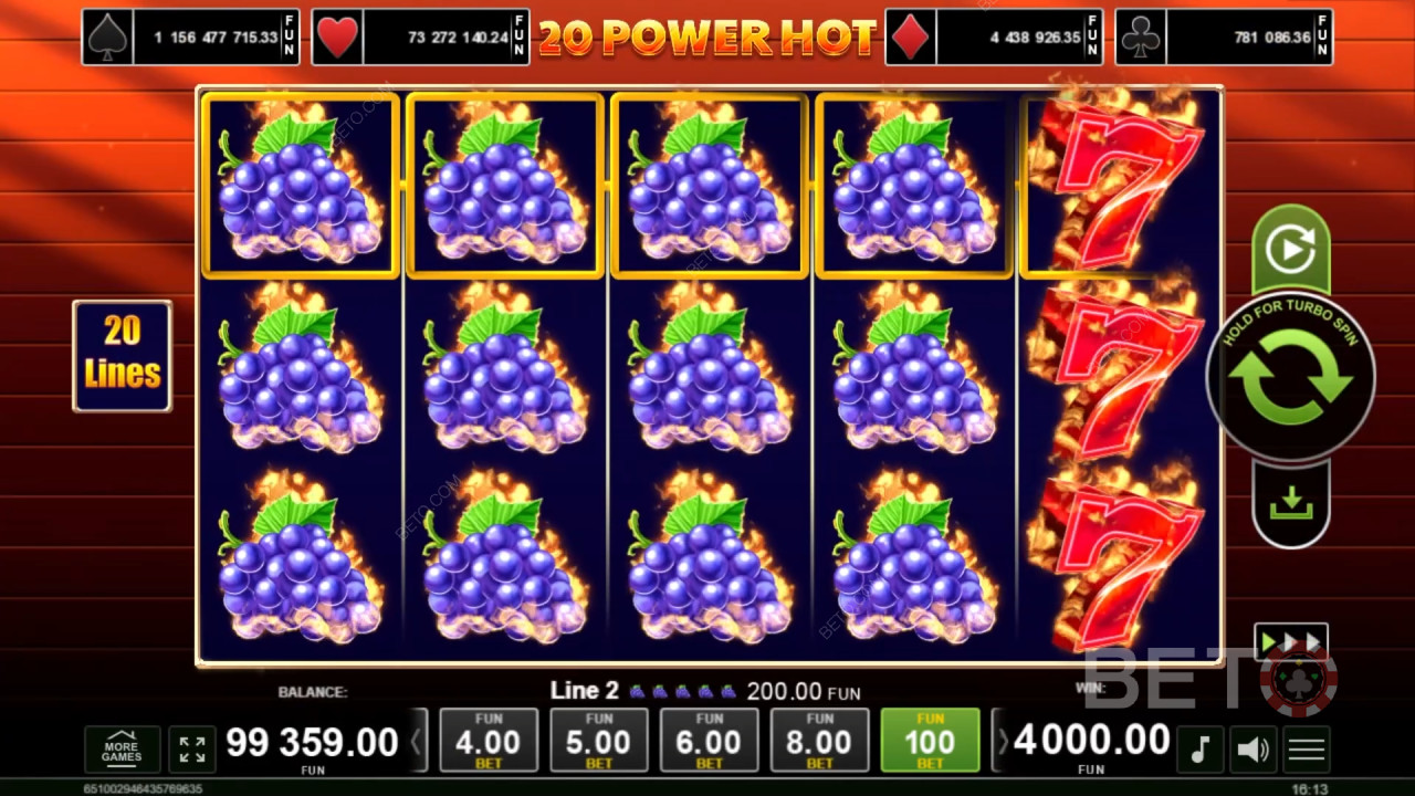 20 Power Hot Review av BETO Slots