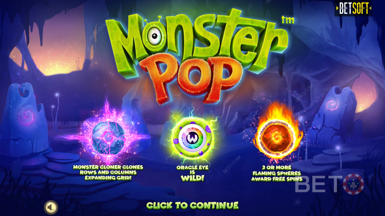 Njut av innovativa bonusfunktioner i Monster Pop video slot