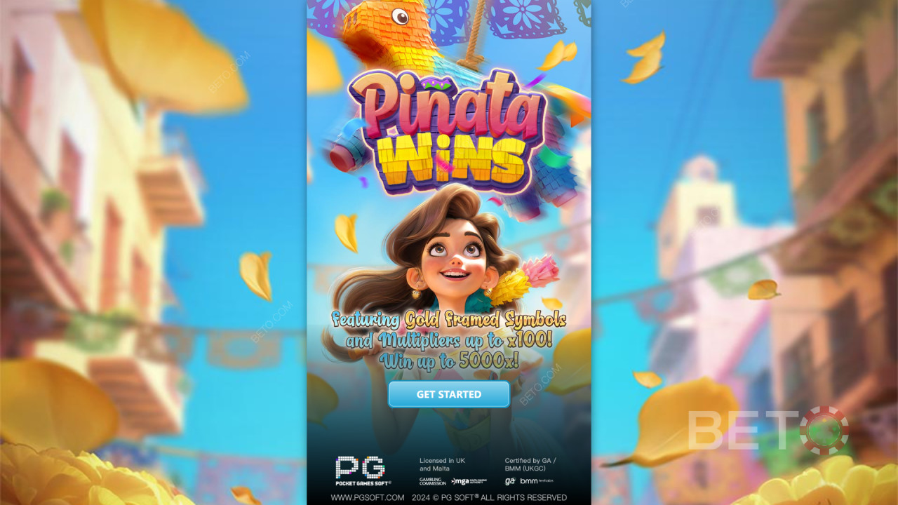 Vinn 5 000 gånger din insats i Pinata Wins Slot Online!