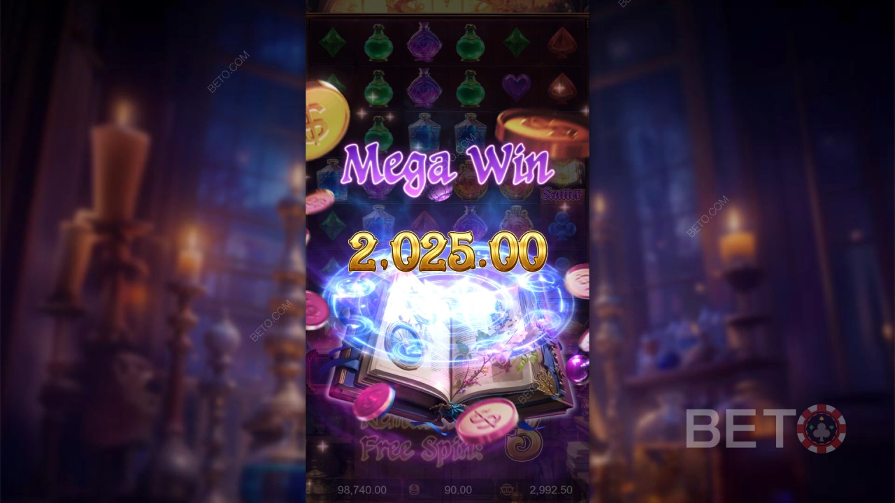 Vinn 10 000 gånger din insats i Mystic Potion Slot!