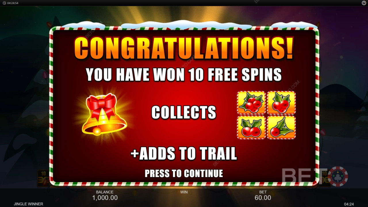 Bonusfunktioner förklaras i Jingle Winner av Inspired Gaming